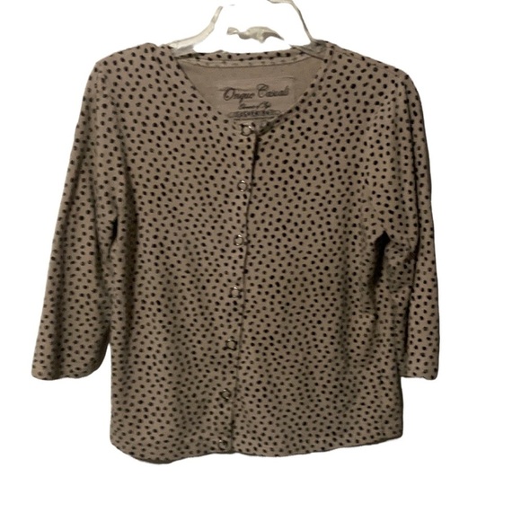 Animal print snap front top - Picture 1 of 8
